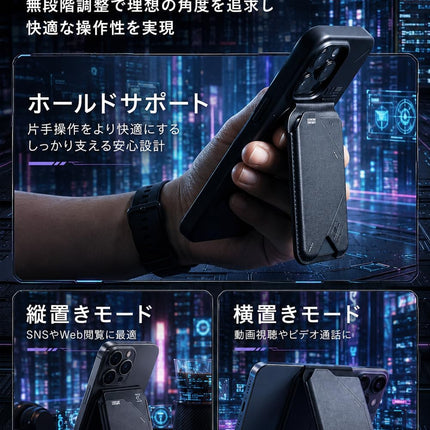 Aulumu G02 MagSafeカードケース スタンド  iPhone 17/16/15/14/13/12シリーズ対応